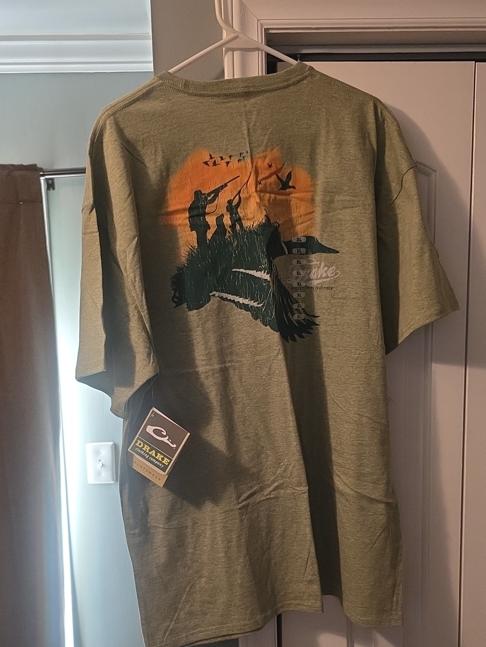 Drake Olive Graphic Short-Sleeve Tee - Duck Hunt Sunset